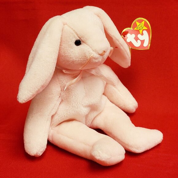 Ty Beanie Babies Hoppity Rabbit 1996 Animal Plush Stuff Toy - Picture 11 of 13